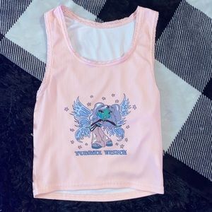 Pink graphic tank top